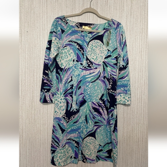 Lilly Pulitzer Dresses & Skirts - NWT Lilly Pulitzer Size Medium Hollee Dress In Bright Navy Alotta Colada